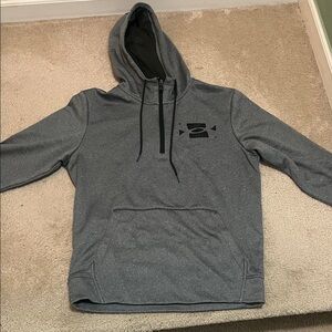 Under Armour Charcoal quarter zip Hoodie with Black Logo